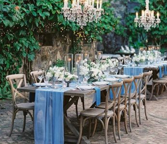 blue-chiffon-wedding-table-runner-decor